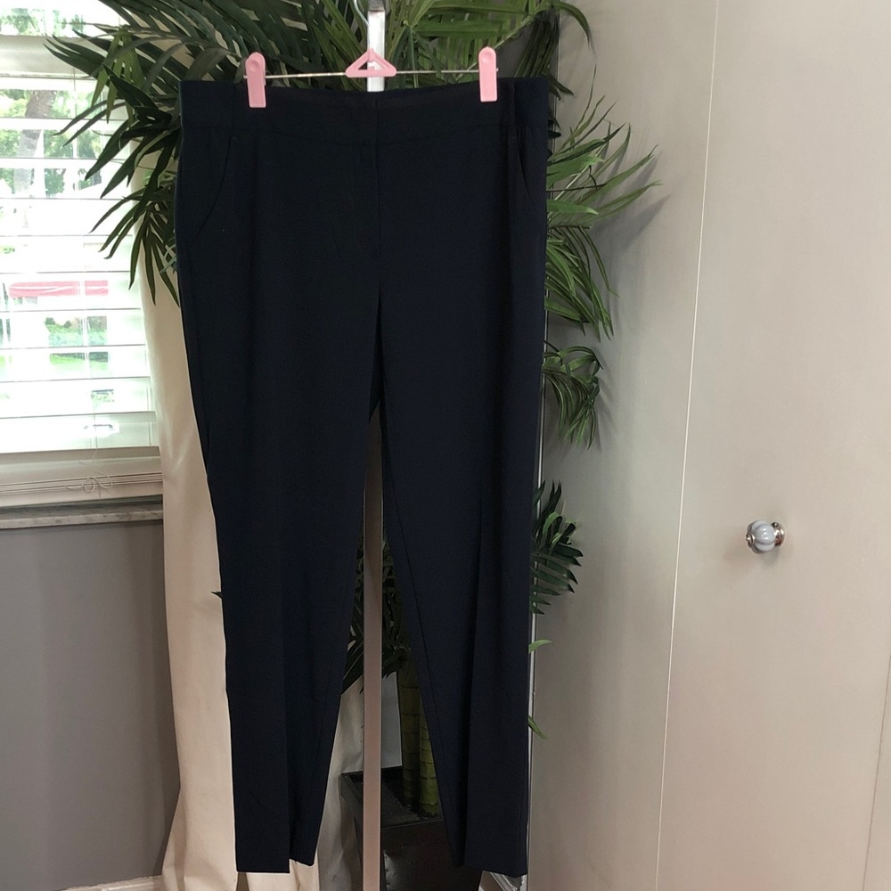 Armani Collezioni Navy Straight Leg Pants